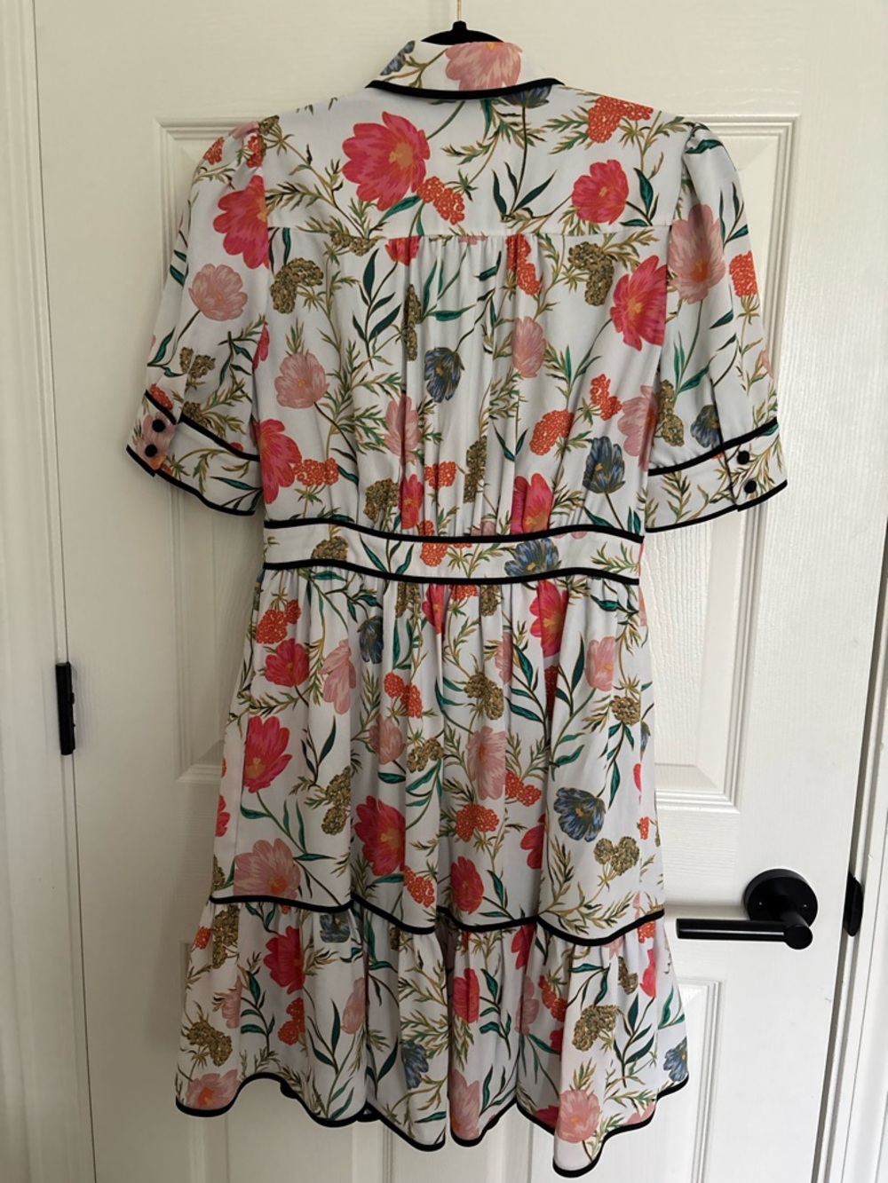 Kate Spade New York size 2 Floral Button-Front White Dress with Pink & Coral - Picture 4 of 4